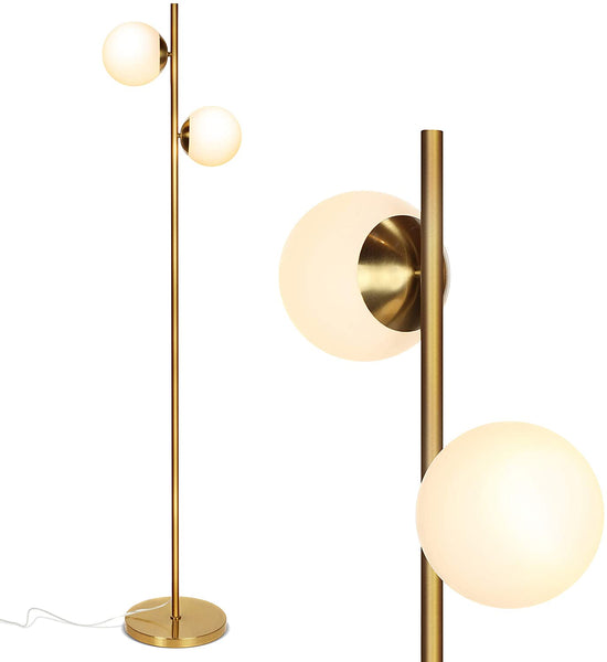 2 Globe Floor Lamp - Mid Century Modern