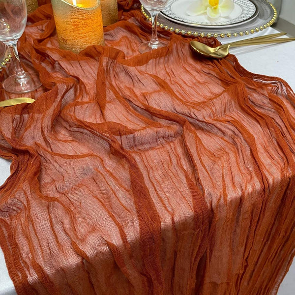 Mesh Cloth Table Runner - Burnt Orange