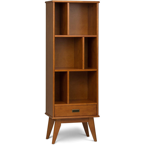 Solid Hardwood Bookcase, Mid Century Modern, 64 x 22"