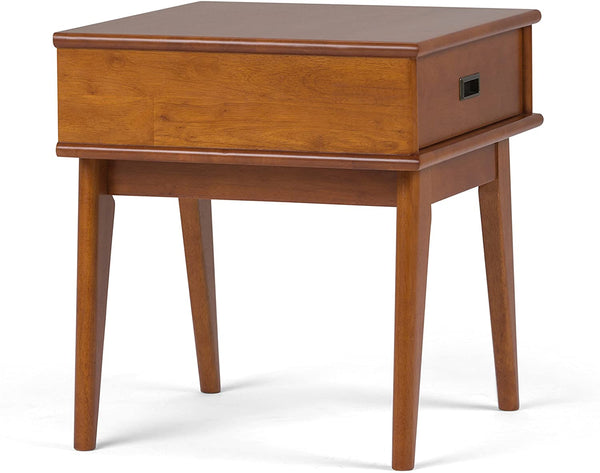 Teak Solid Hardwood Side Table,  Mid Century Modern, 22"